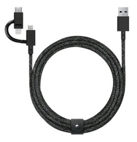 Native Union Belt Universal Cable USB-C/Lightning 1.5m čierna (BELT-CCL-COS-NP)