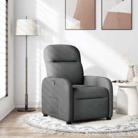 VidaXL vidaXL Fotel rozkładany, tmavoSivý, tapicerowany tkaniną