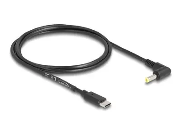 DeLock napájací kábel USB-C - DC 4,0 x 1,7 mm 90 ° / Kábel / 1,5 m / čierny (85665)