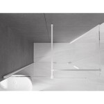 MEXEN/S - Velár sprchovací kút 130 x 75, transparent, biela 871-130-075-01-20