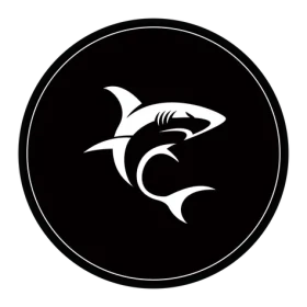 White Shark PHARAOH Ochranná podložka pod stoličku čierno-biela / okrúhla / priemer 120 cm (PHARAOH)