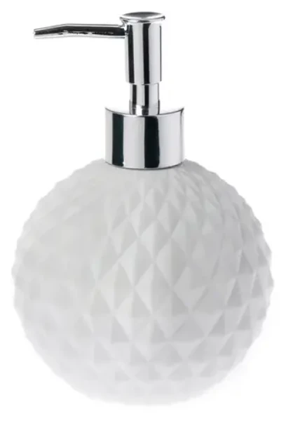Spirella ALISON biela / Dávkovač mydla / porcelán / 480 ml / 17 cm