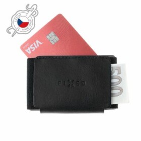 FIXED Tiny Wallet Kožená peňaženka z pravej hovädzej kože čierna (FIXW-STN2-BK)
