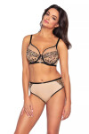 Dámske brazílske bikiny / nohavičky Retro 2061/B Flesh with black - AVA S béžová s černou