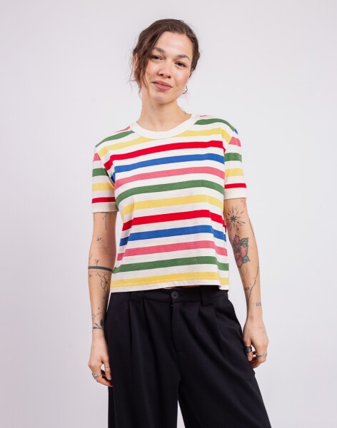 Thinking MU Med Stripes Zowie R Tee MULTICOLOR S