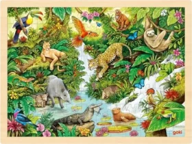Drevené puzzle GOKI Džungľa