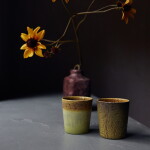 HK living Kameninový hrnček 70's Van Gogh / Sunflowers – sada 2 ks