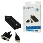 LogiLink Adaptér VGA na HDMI s audio čiernou / Adaptér / Full HD 1080p / High Speed (CV0060)