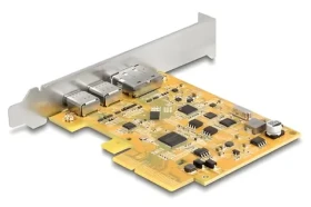 DeLock Rozširujúca karta USB-C / PCIe x4 / 2x USB-C 10 Gbit/s / DisplayPort Alt Mode / Low Profile (90161)