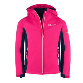 TrollKids Dievčenská bunda Kristiansand navy/magenta softshell pink (321-114) 92