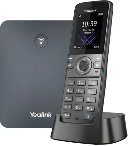 Yealink W74P čierna / IP DECT báza + rúčka / 1.8 "displej / SIP / PoE / Bluetooth (W74P)