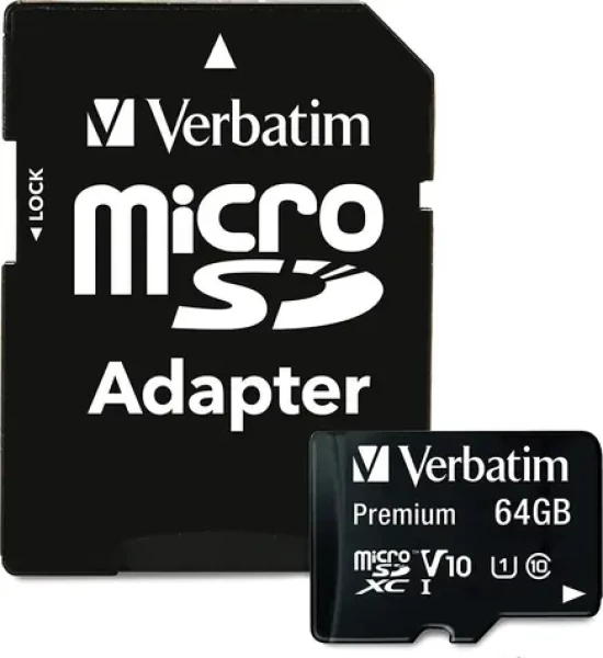 Verbatim Premium MicroSDXC 64 GB / Pamäťová karta / UHS-I (U1) / Class 10 / R: 90 MB/s / W: 10 MB/s