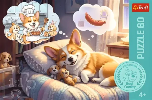 Trefl Puzzle Corgi v ríši snov