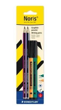 Staedtler Noris Set / Sada písacích potrieb / 2x ceruzka HB + 2x fix / PEFC (61 BK4-2)