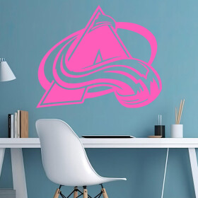 Veselá Stena Samolepka Hokejový tím Colorado Avalanche Farba: růžová, Veľkosť: 40 x 32 cm