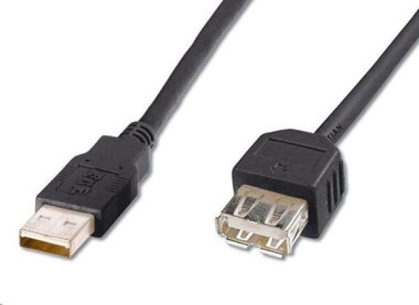 PremiumCord USB 2.0 kábel predlžovací AA 5m čierna (kupaa5bk)