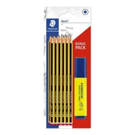 Staedtler Noris 120 HB / Grafitová ceruzka / šesťhranná / 12 ks + zvýrazňovač (120 BK12P1)