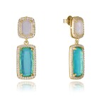 Viceroy Visiace pozlátené náušnice so zirkónmi a kryštálmi 2305E100-59