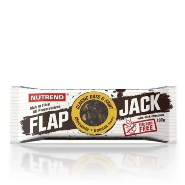 Tyčinka FlapJack 100 g - Nutrend (čokoláda čerešňa, 100 g) (5253-1-cokolada-visna-s-horkou-cokoladou)