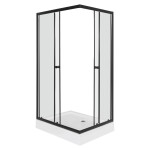 KERRA - Sprchovací kút Olga čierna SQ 100x100 (bez vaničky) 5907548125927