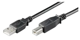 MicroConnect kábel USB2.0 A (M) - USB2.0 B (M) 1.8m čierna / 480Mbit/s (USBAB2B)
