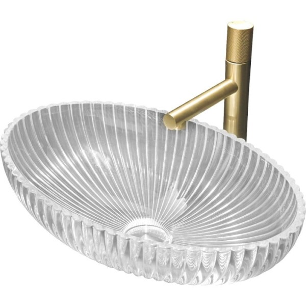 MEXEN - Zira sklenené umývadlo na dosku 53 x 35, transparent 24175300