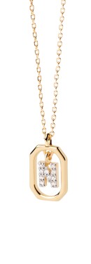PDPAOLA Pôvabný pozlátený náhrdelník písmeno "N" LETTERS CO01-525-U (retiazka, prívesok)