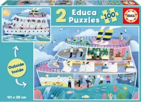 Educa Puzzle Outside Inside Výletná loď