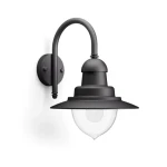 Philips Raindrop čierna / Vonkajšie nástenné svietidlo / bez zdroja / E27 / 1x60W / IP44 (SKL000389004)