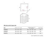 Mereo Sprchovací kút, Kora, obdĺžnik, zasúvací, 90x0 cm, biely ALU, sklo Grape CK34121Z