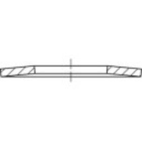 TOOLCRAFT 137423 tanierové pružiny Vnútorný Ø: 16.3 mm DIN 2093 pružinová ocel 100 ks; 137423