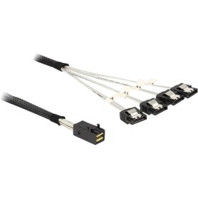 Delock pevný disk prepojovací kábel [1x Mini SAS zásuvka (SFF-8643) - 4x SATA zástrčka 7-pólová] 0.50 m čierna; 83392