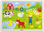 VIGA Drevené puzzle Farma