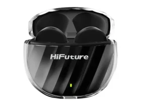 HiFuture FlyBuds 3 čierna / bezdrôtové slúchadlá / mikrofón / ENC / IPX5 / Bluetooth 5.3 (FlyBuds 3 (black))
