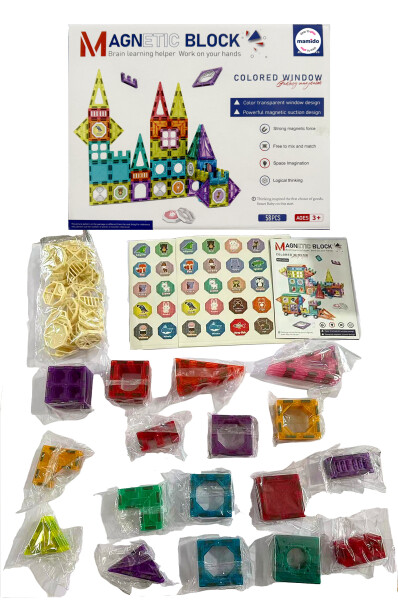 Mamido Mamido Farebná magnetická stavebnica 58 dielov MT1589