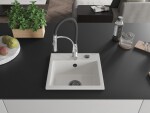 MEXEN/S MEXEN/S - Milo granitový drez 1-miska vrátane batérie Aster, biela 6505-20-73450-07-B