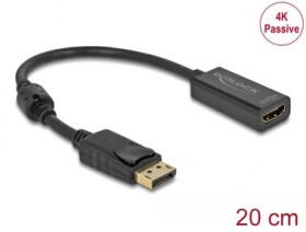 DeLock Adaptér DisplayPort 1.2 (M) - HDMI-A (F) 0.2m čierna (63559)