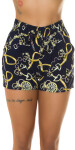 Trendy Highwaist Shorts with chain print XL/XXL