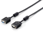 Equip VGA kábel 10 m čierna / Prepojovací kábel / D-Sub / feritová tlmivka / max. 800×600 px (118804)