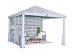 Sojag Nanda 12x12 vrátane bočnej steny 363 x 363 x 313 cm, metalická šampanská