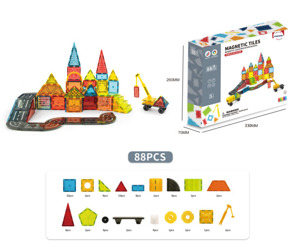 Mamido Mamido Magnetická stavebnica dopravné mesto 88 dielikov MT1494