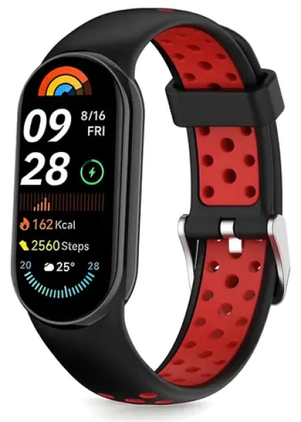 Tech-Protect IconBand Air čierno-červená / Remienok pre XIAOMI SMART Band 8/9/10/NFC