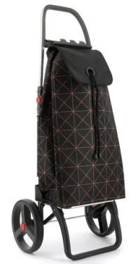 Rolser Nákupná taška I-Max 2 Logic Star RSG čierno-oranžová / 2 kolieska XL / objem 40 l / nosnosť 40 kg