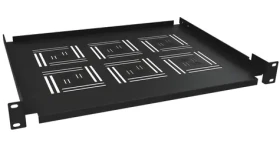 Solarix UP-03-B čierna / 19" polica 1U / hĺbka 350mm / úchyt na prednej lišty (80191454)
