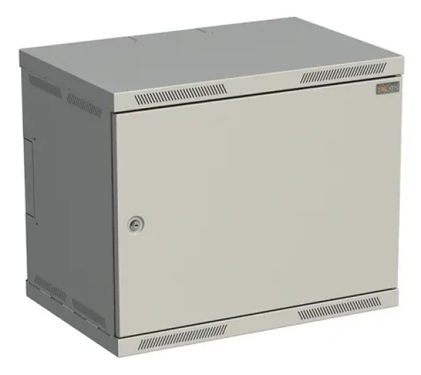 Solarix SENSA-9U-64-21-G / Rozvádzač nástenný / 9U / 400 mm / dvere plech / RAL 7035 (83000082L)