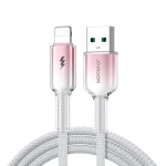 Joyroom S-A42 Crystal-Clear Series Nabíjací kábel USB-A (M) - Lightning (M) 3A 1.2m biela (6956116728144)