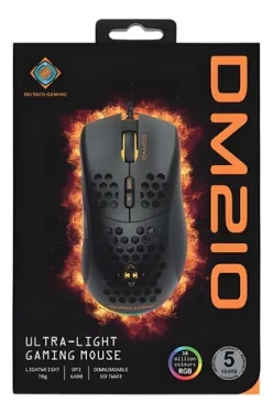 Deltaco DM210 čierna / Herná myš / RGB / drôtová / 6400 DPI / 7 tlačidiel (GAM-108)