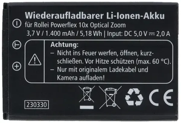 Rollei náhradné batérie pre fotoaparát Powerflex 10X / Batérie / Náhradné (40523)