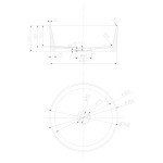SAPHO - THIN umývadlo na dosku, priemer 38cm, bielá mat WN548