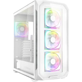 Sharkoon AK5G RGB biela / ATX / 2x USB 3.2 / 1x USB-C / 4X 120mm / bez zdroja / priehľadná bočnica (4044951041848)